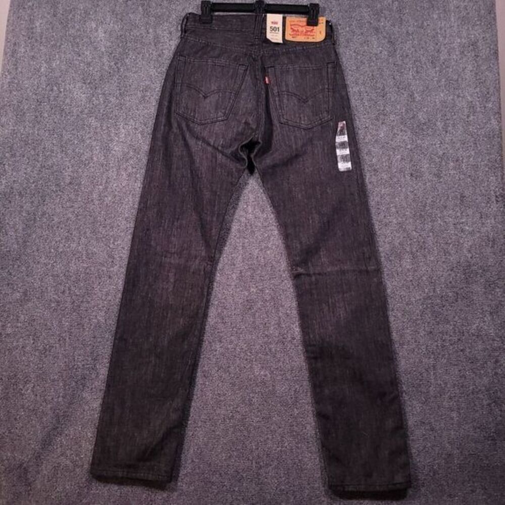 Levi's Men's Slim Straight Jeans - Dark Charcoal Black - Picture 3 of 8